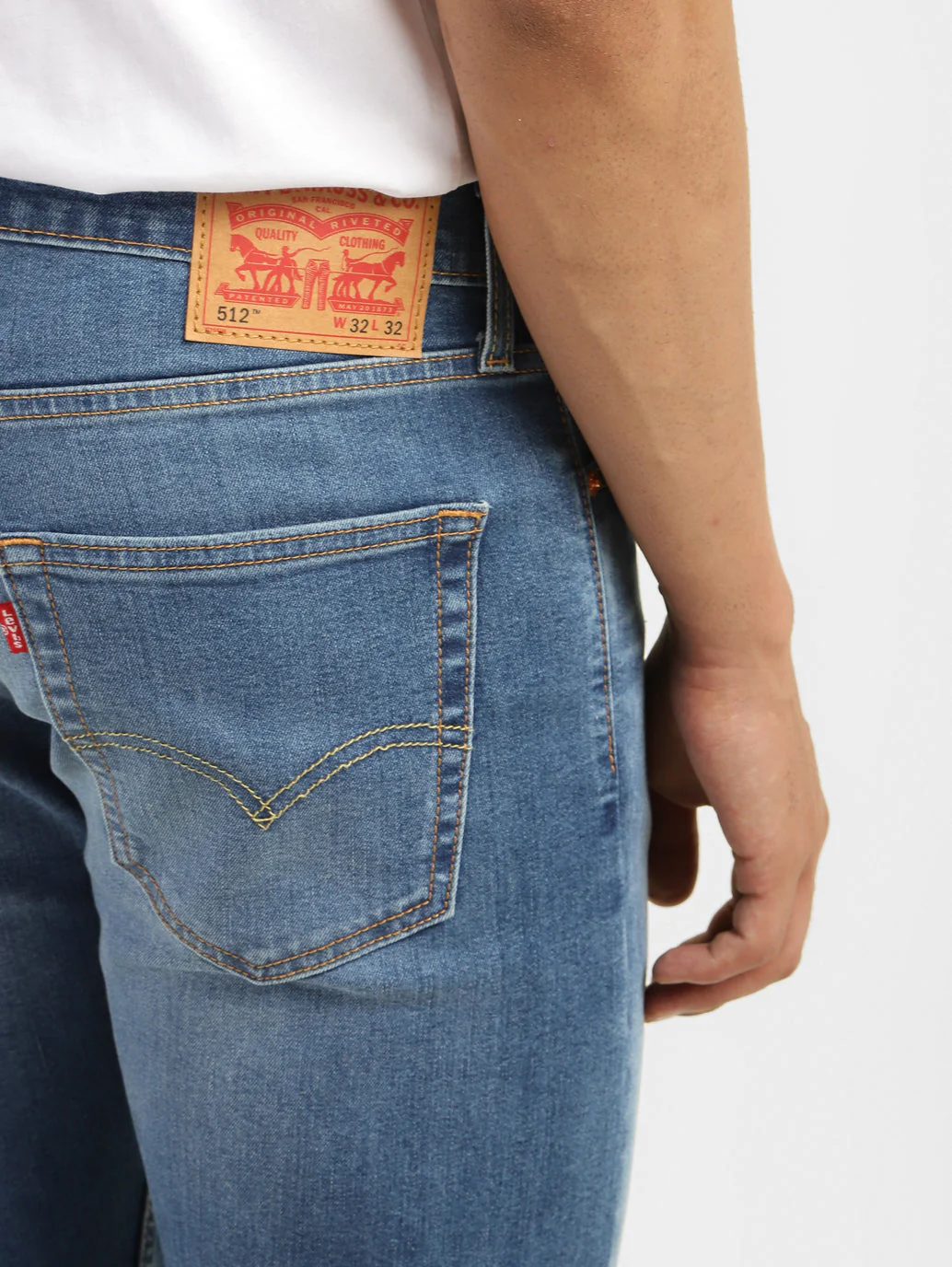 Men's 512 Indigo Slim Tapered Fit Mid Rise Jeans - Image 7
