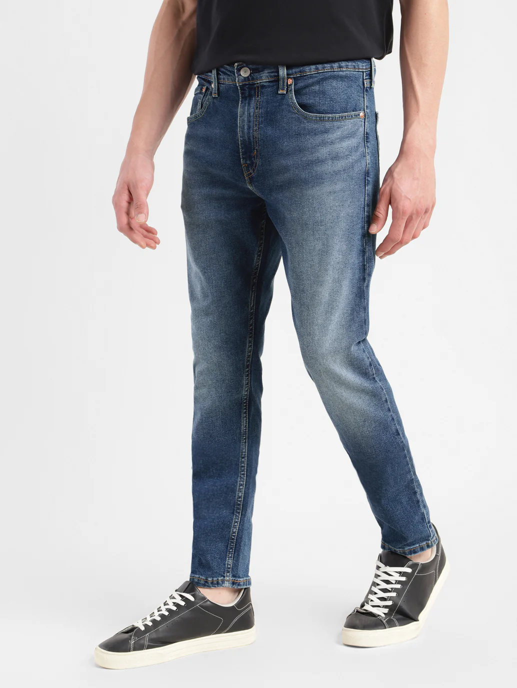Men's 512 Blue Slim Tapered Fit Mid Rise Jeans - Image 5