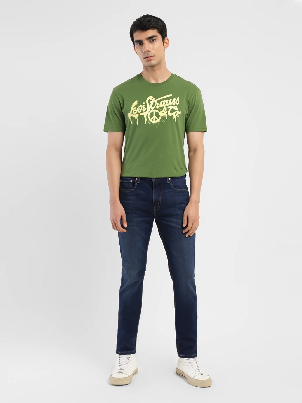 Men's 512 Blue Slim Tapered Fit Mid Rise Jeans - Image 10