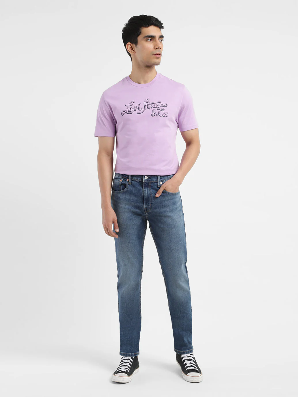 Men's 512 Blue Slim Tapered Fit Mid Rise Jeans - Image 8
