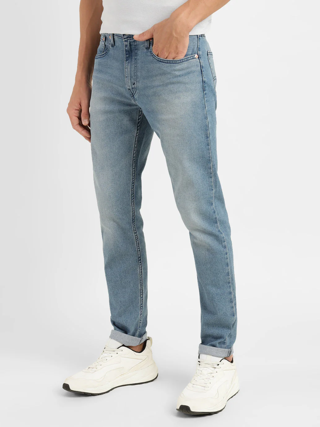 Men's 512 Blue Slim Tapered Fit Mid Rise Jeans - Image 5