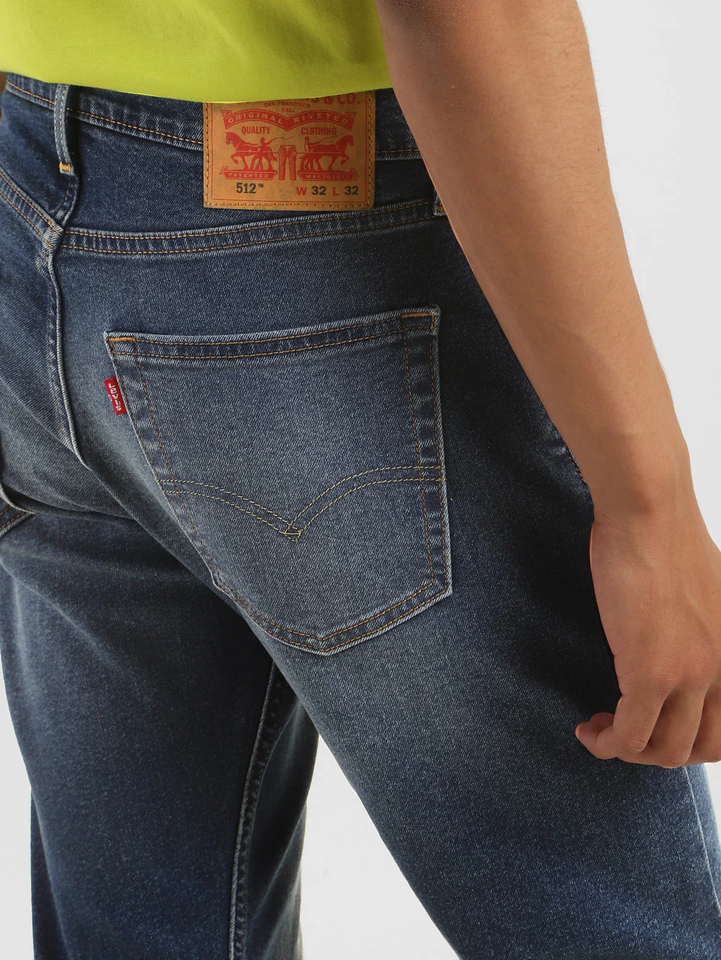Men's 512 Blue Slim Tapered Fit Mid Rise Jeans - Image 7