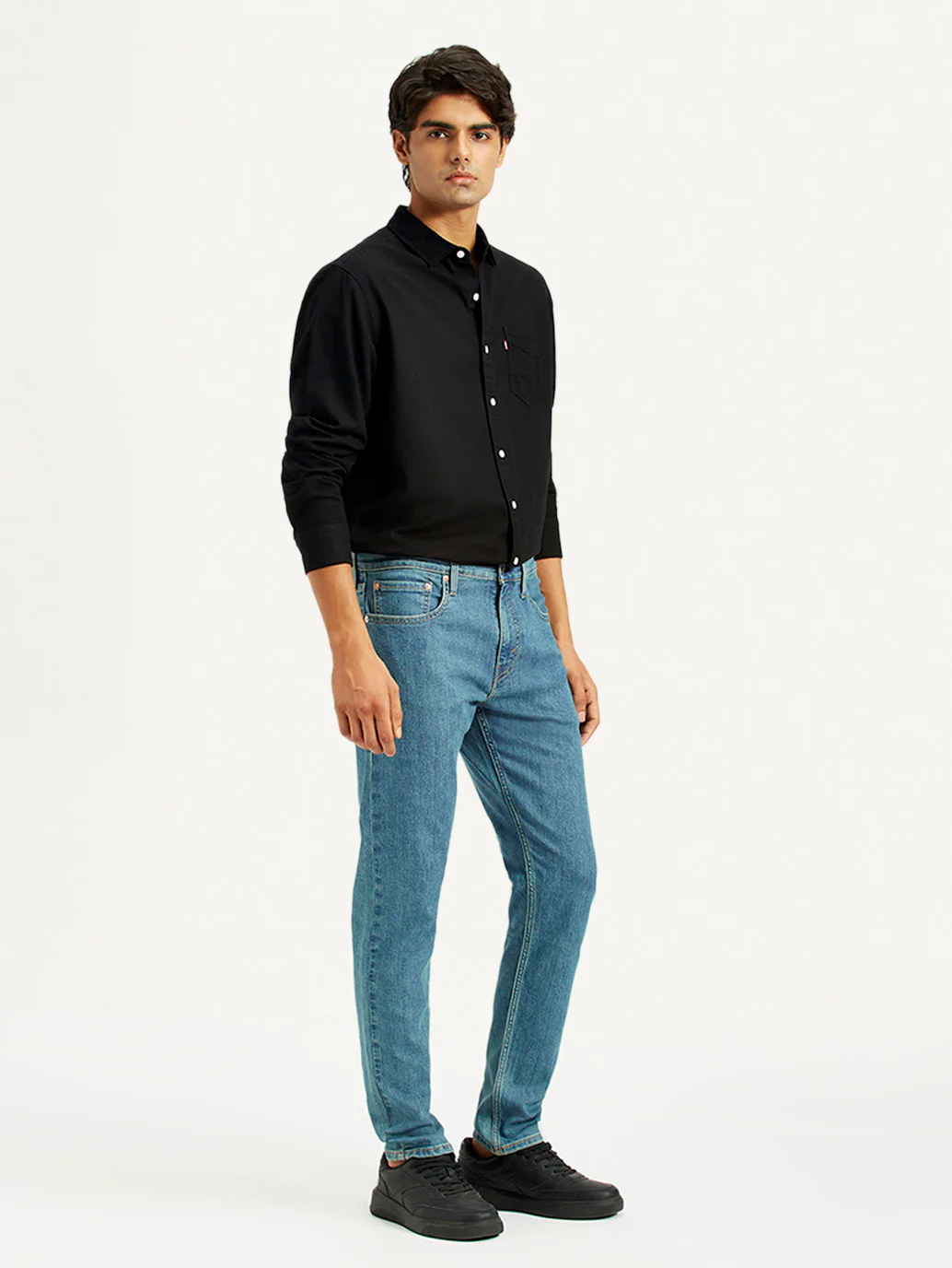 Men's 512 Blue Slim Tapered Fit Mid Rise Jeans - Image 7