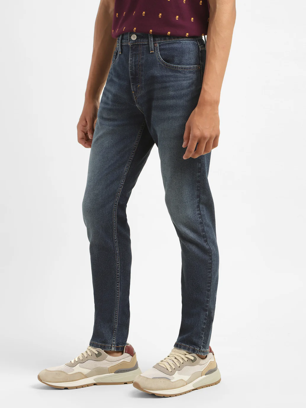 Men's 512 Blue Slim Tapered Fit Mid Rise Jeans