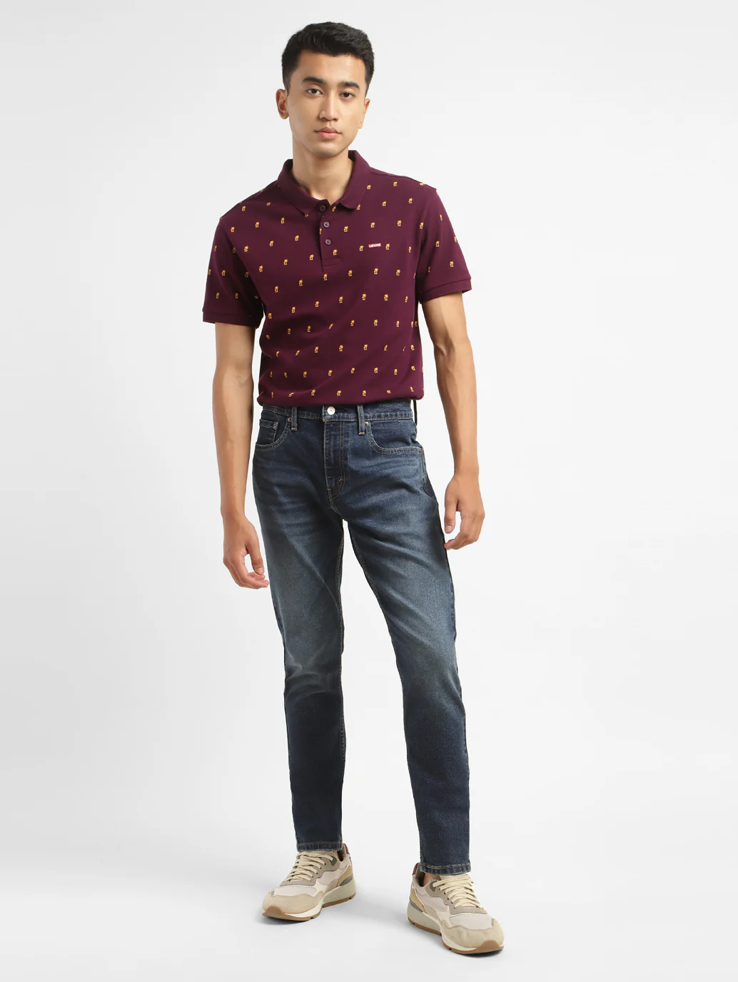 Men's 512 Blue Slim Tapered Fit Mid Rise Jeans - Image 6