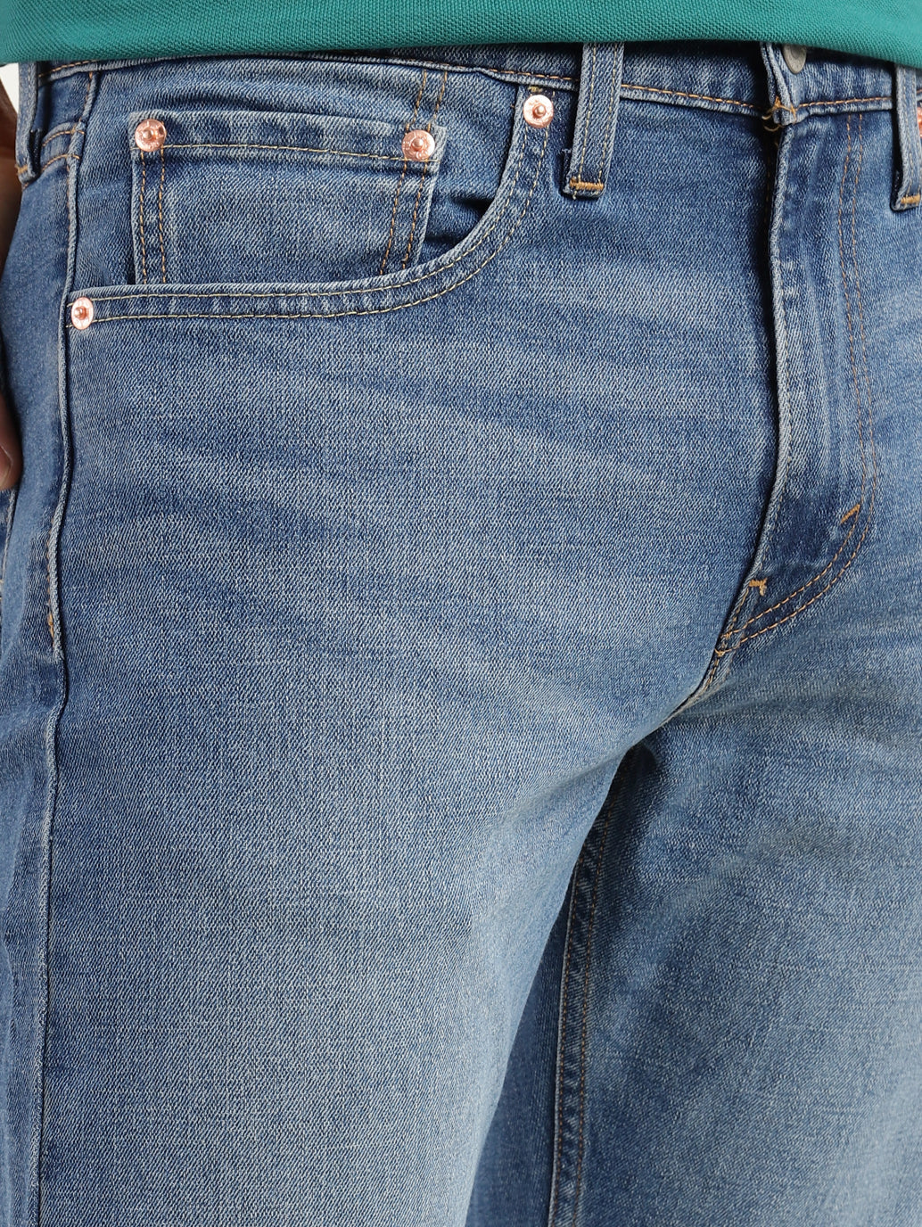 Men's 512 Blue Slim Tapered Fit Mid Rise Jeans - Image 6