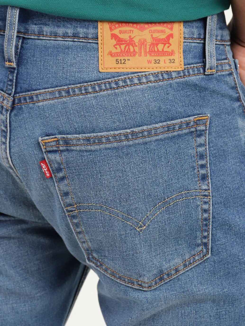 Men's 512 Blue Slim Tapered Fit Mid Rise Jeans - Image 7