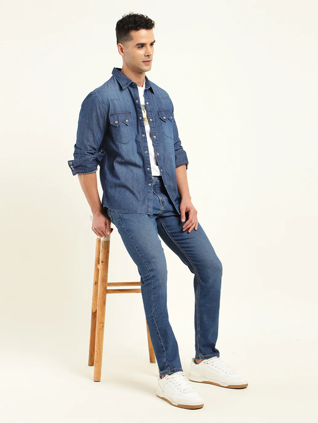 Men's 512 Blue Slim Tapered Fit Mid Rise Jeans