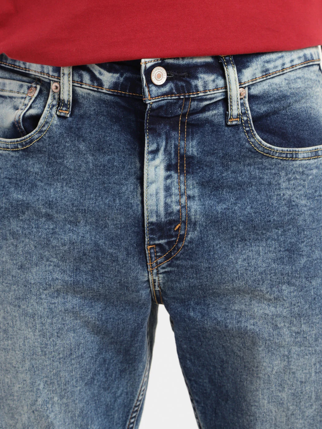 Men's 512 Blue Slim Tapered Fit Mid Rise Jeans - Image 6