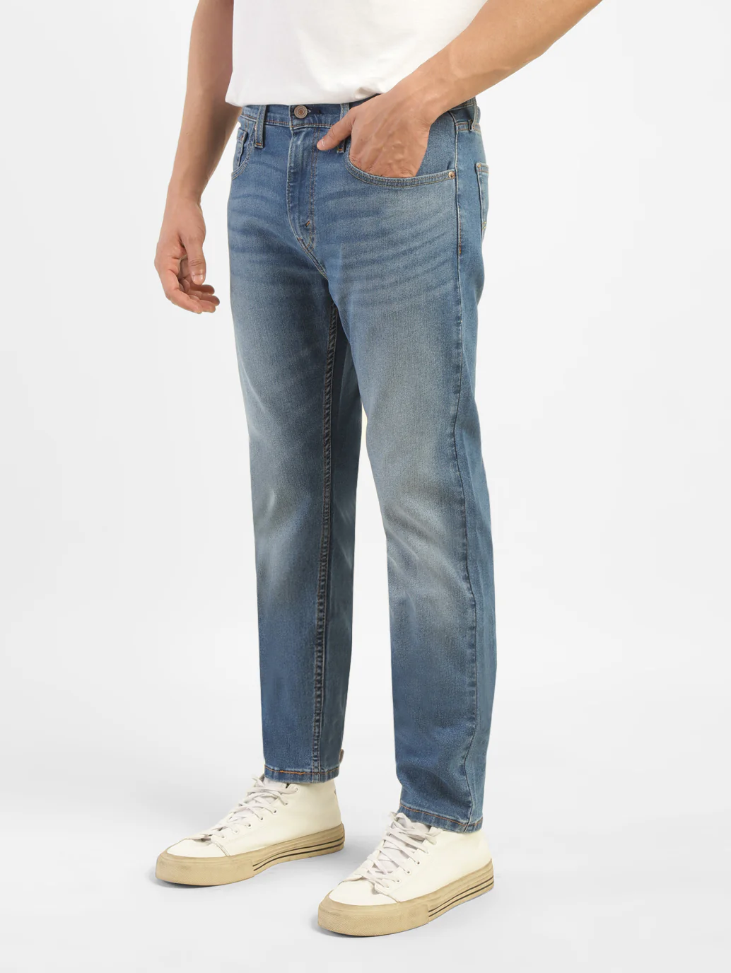 Men's 512 Blue Slim Tapered Fit Mid Rise Jeans - Image 5