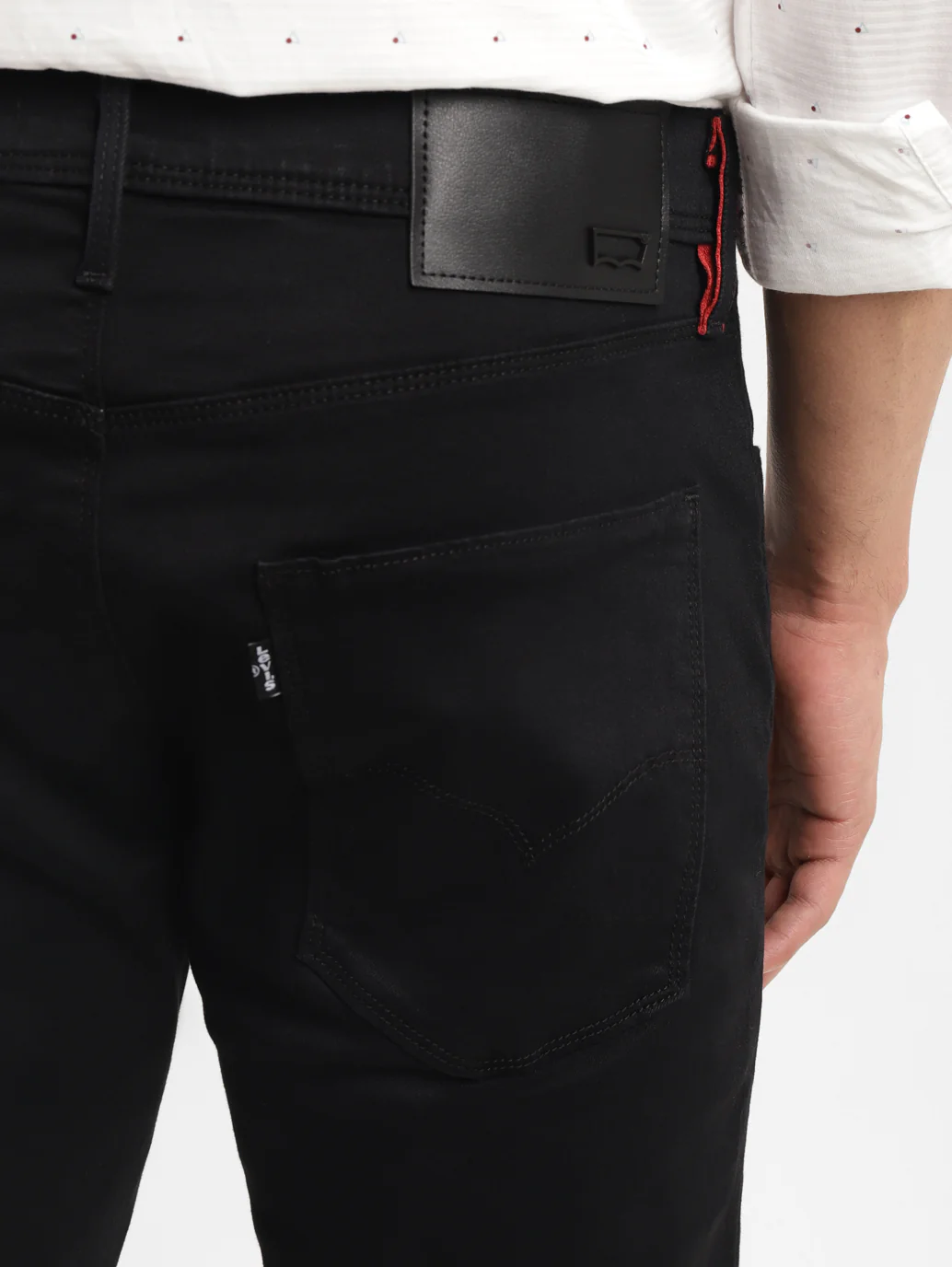 Men's Redloop 512 Black Slim Tapered Fit Mid Rise Jeans - Image 5
