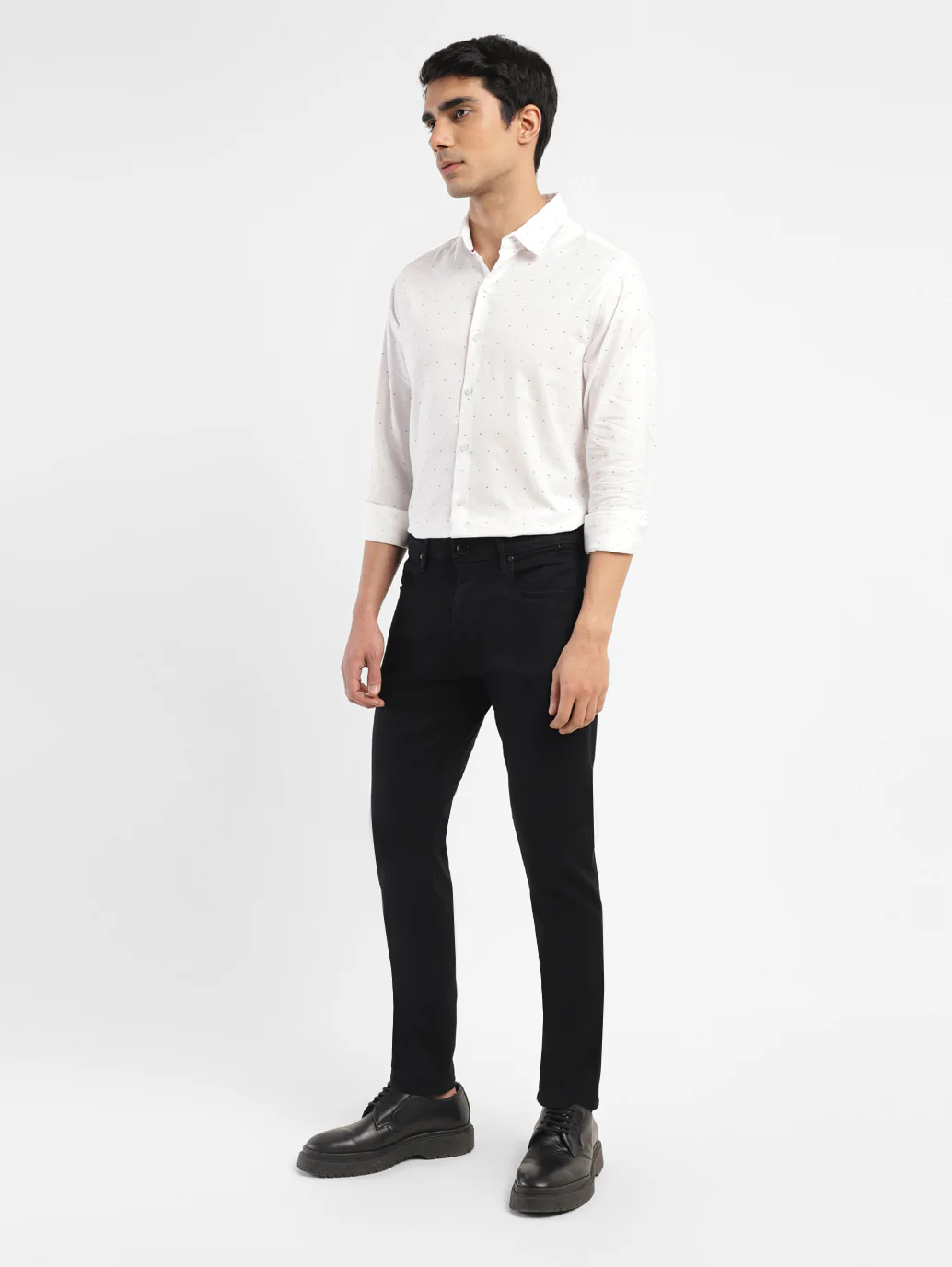 Men's Redloop 512 Black Slim Tapered Fit Mid Rise Jeans - Image 8