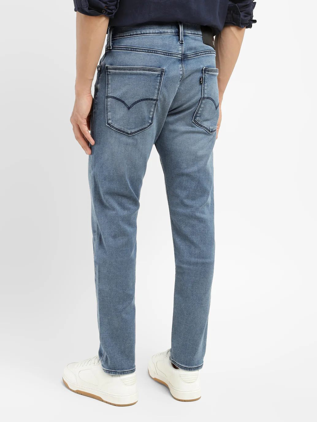 Men's Redloop 512 Blue Slim Tapered Fit Mid Rise Jeans - Image 2