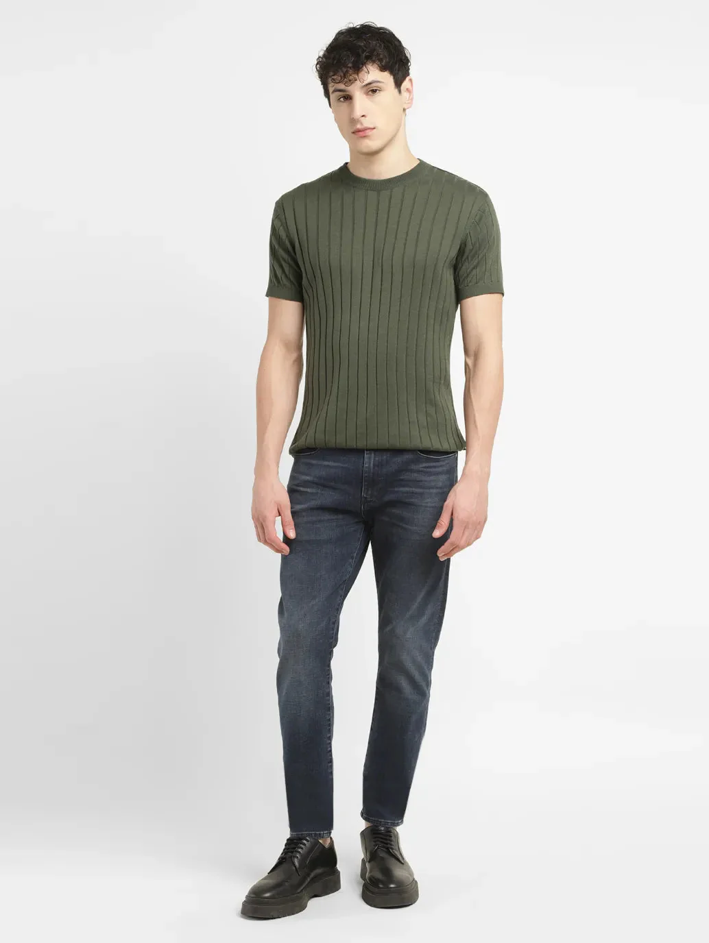 Men's Redloop 512 Blue Slim Tapered Fit Mid Rise Jeans