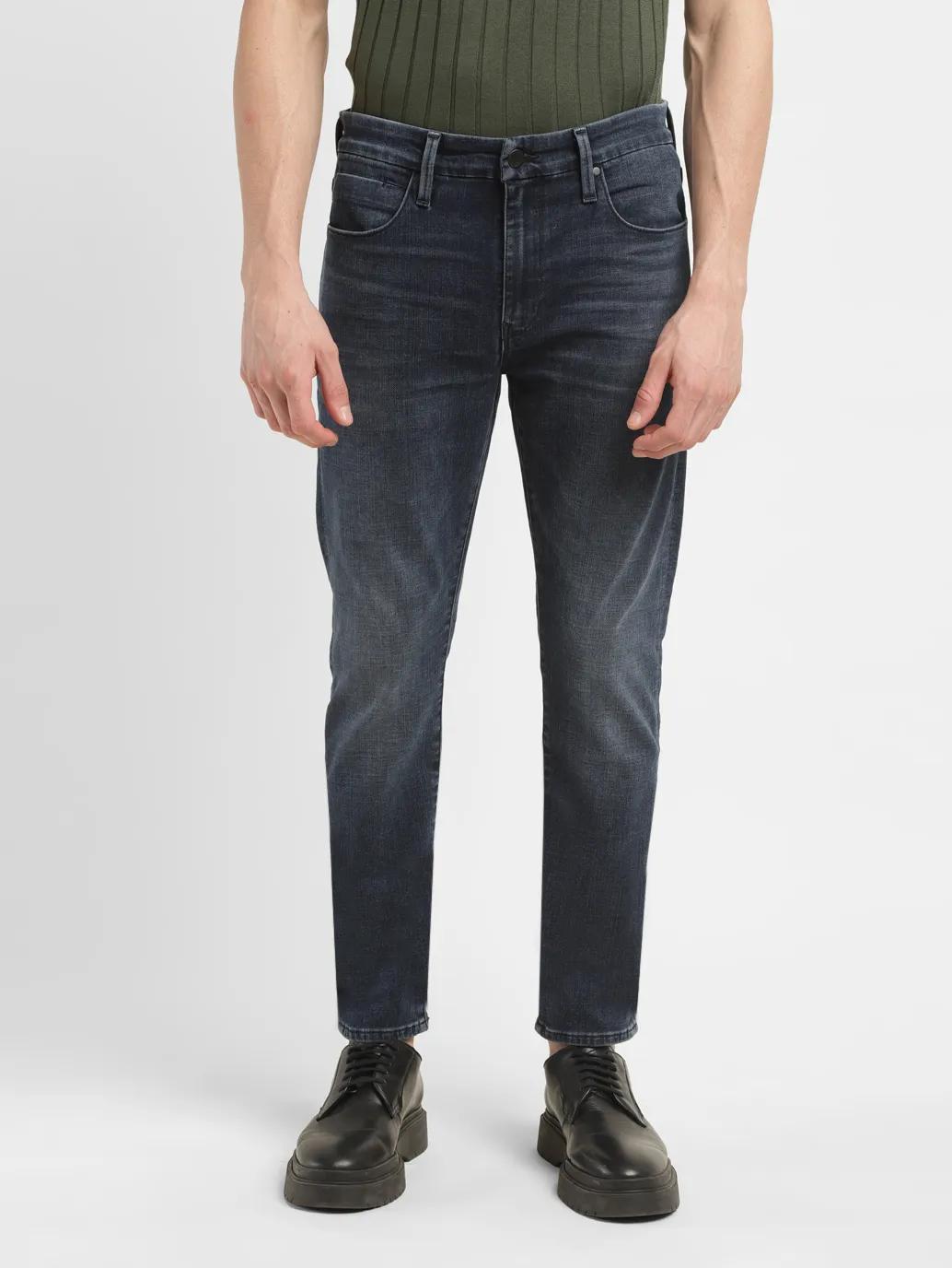 Men's Redloop 512 Blue Slim Tapered Fit Mid Rise Jeans - Image 2