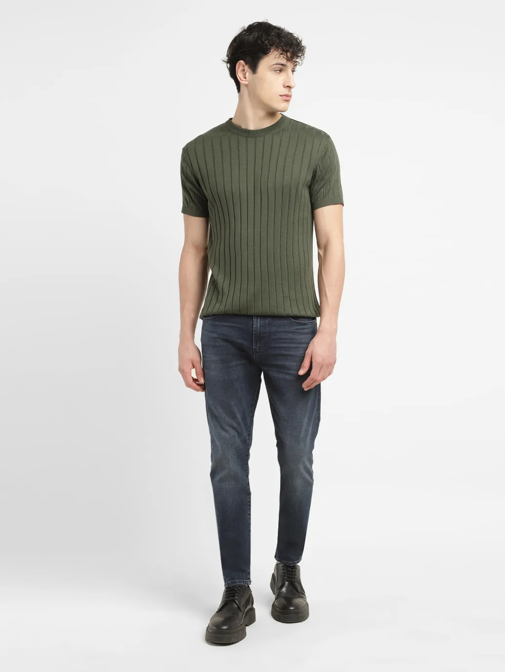Men's Redloop 512 Blue Slim Tapered Fit Mid Rise Jeans - Image 8