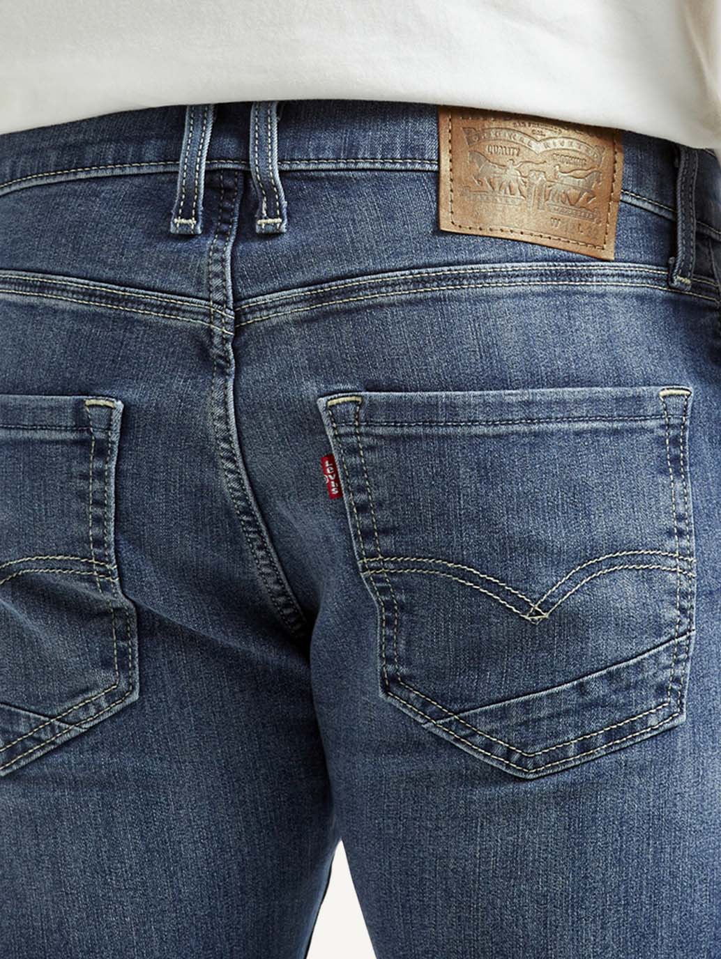 Men's 512 Blue Slim Tapered Fit Mid Rise Jeans - Image 6