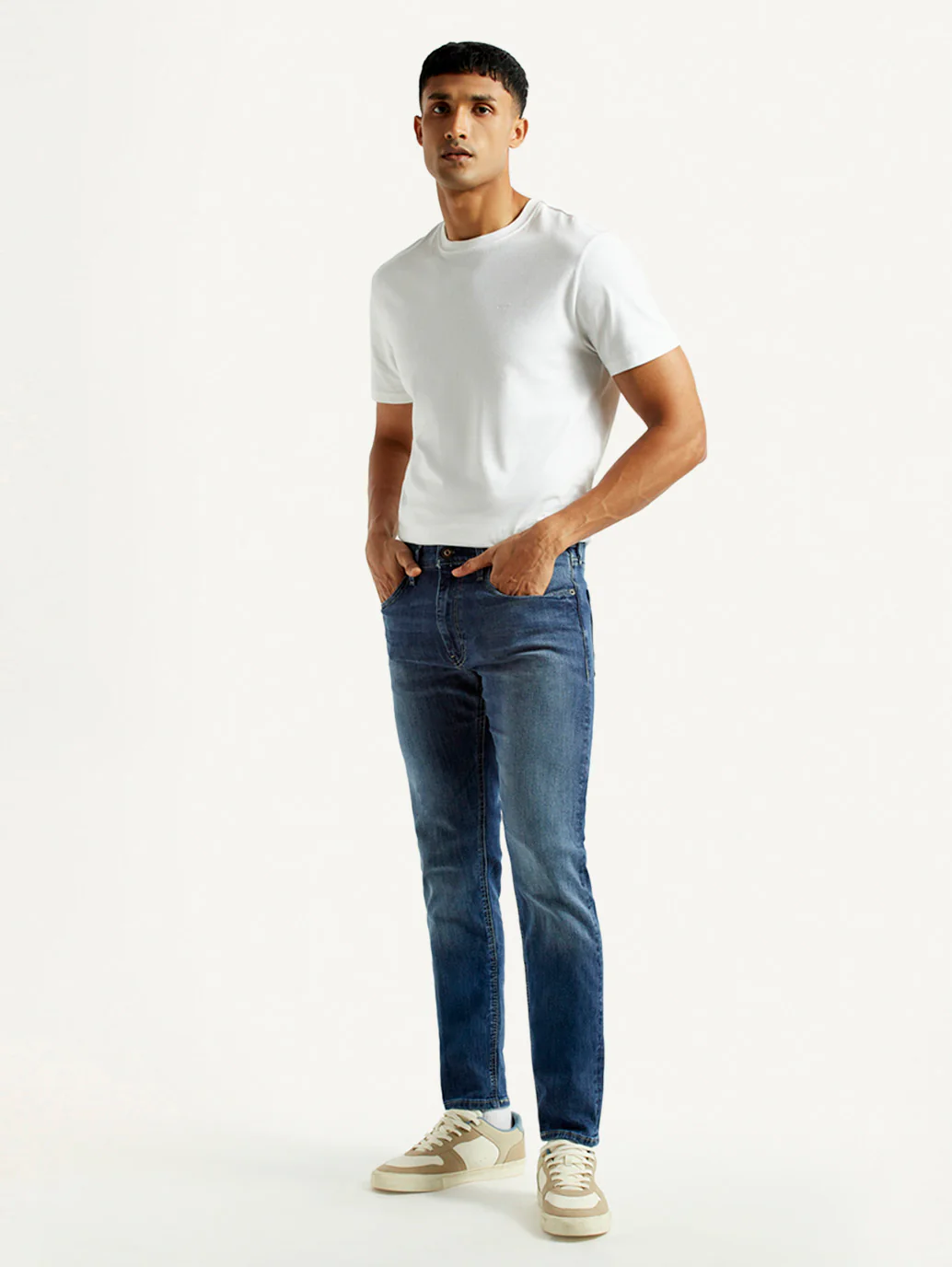 Men's 512 Blue Slim Tapered Fit Mid Rise Jeans - Image 7
