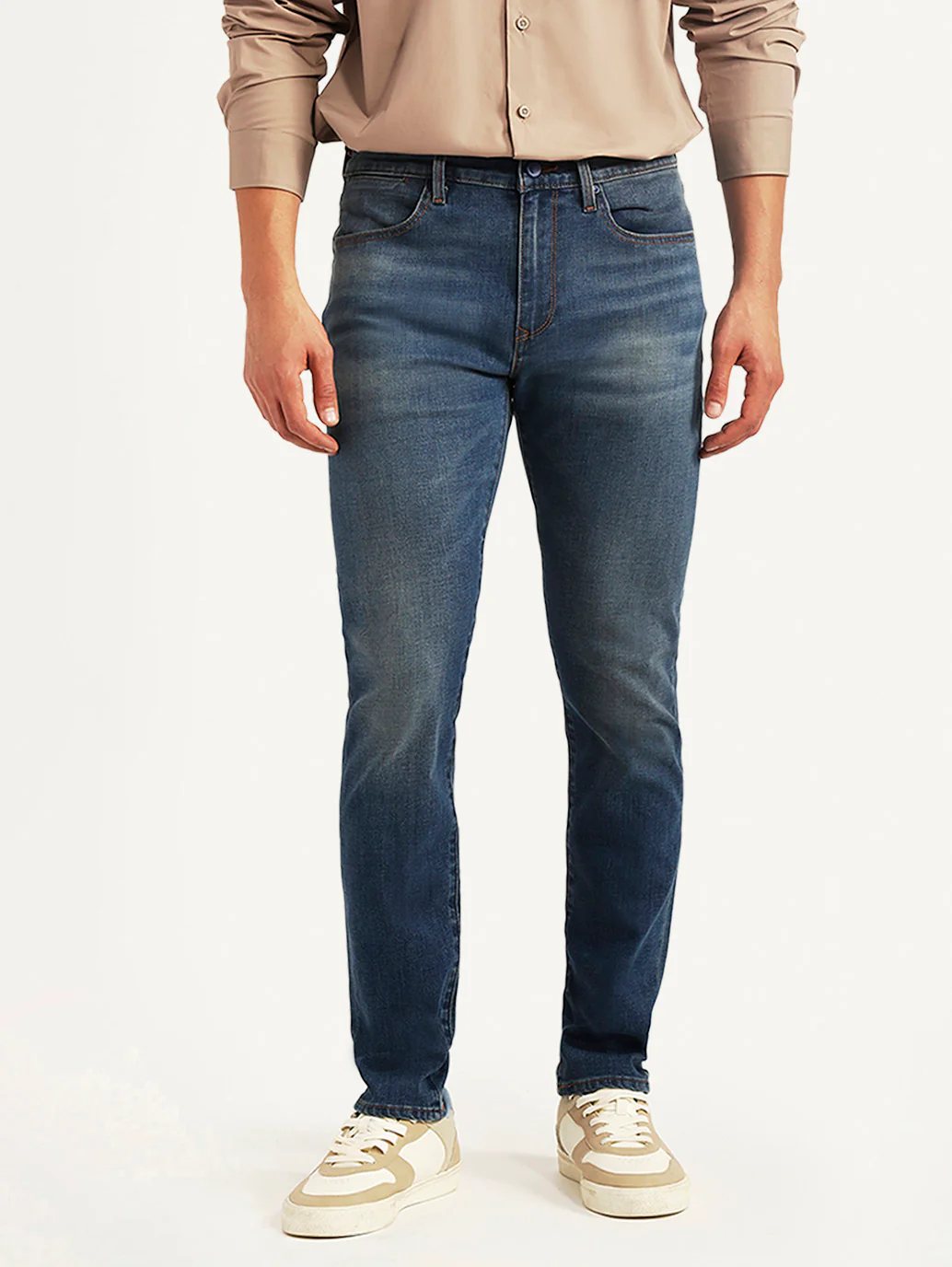 Men's Redloop 512 Blue Slim Tapered Fit Mid Rise Jeans - Image 3