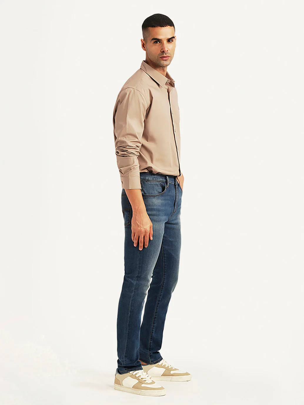 Men's Redloop 512 Blue Slim Tapered Fit Mid Rise Jeans - Image 6