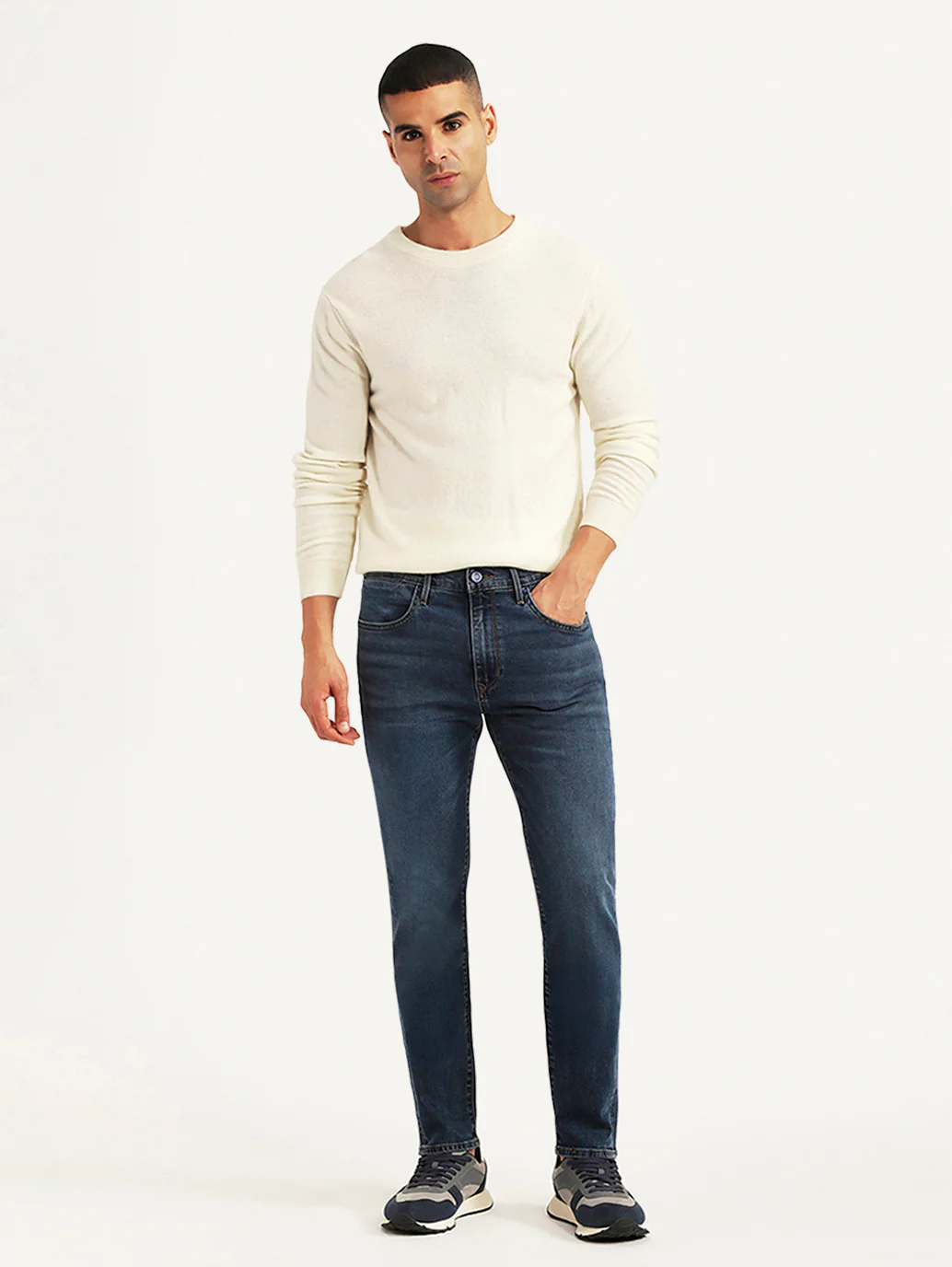 Men's Redloop 512 Blue Slim Tapered Fit Mid Rise Jeans - Image 7