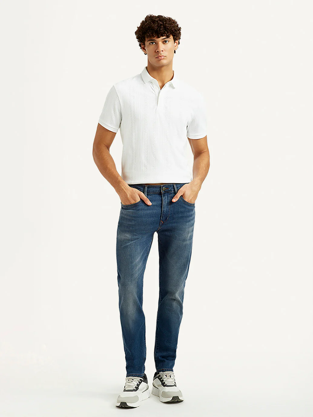 Men's Redloop 512 Blue Slim Tapered Fit Mid Rise Jeans - Image 2