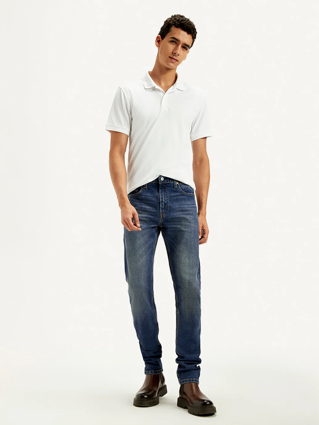 Men's 512 Blue Slim Tapered Fit Mid Rise Jeans - Image 6