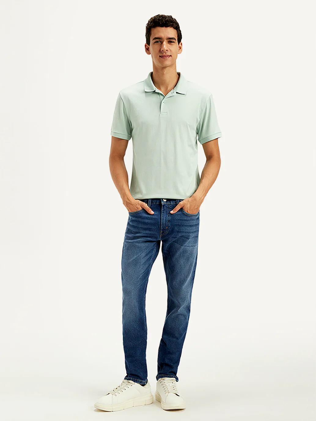Men's 512 Blue Slim Tapered Fit Mid Rise Jeans - Image 6