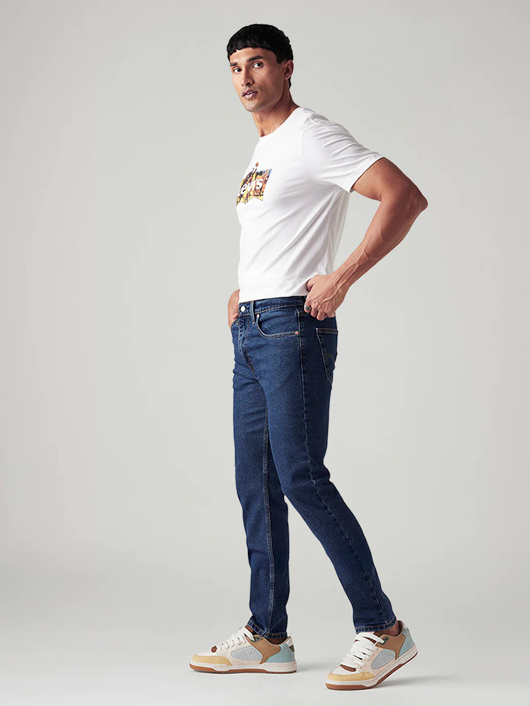 Men's 512 Blue Slim Tapered Fit Mid Rise Jeans - Image 7