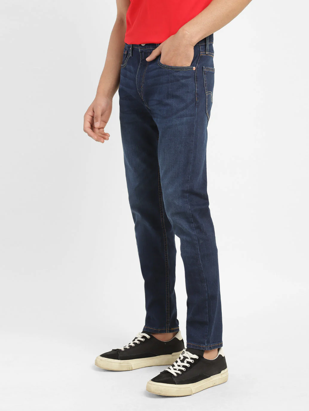 Men's 512 Blue Slim Tapered Fit Mid Rise Jeans - Image 5
