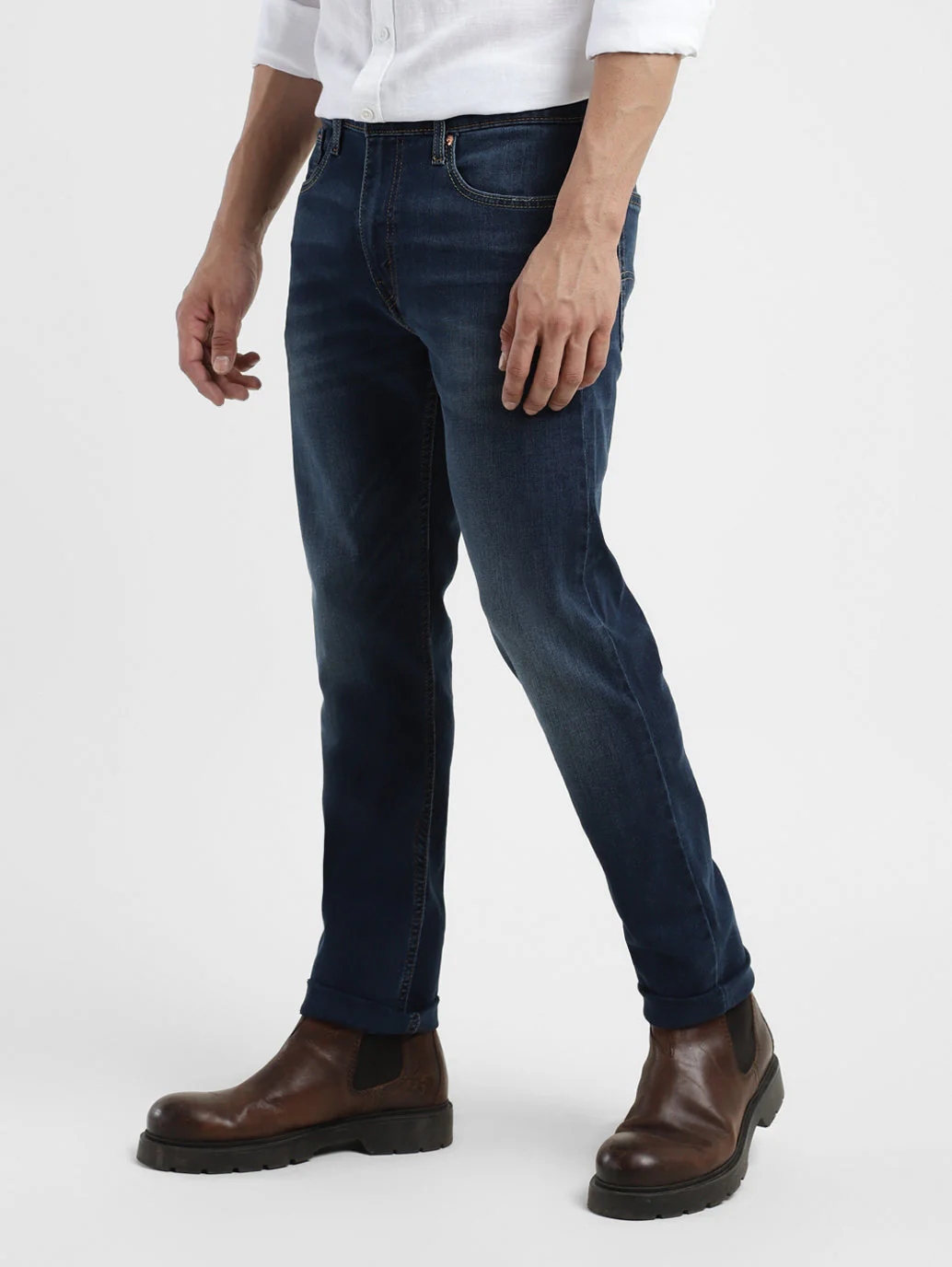Men's 512 Blue Slim Tapered Fit Mid Rise Jeans - Image 5