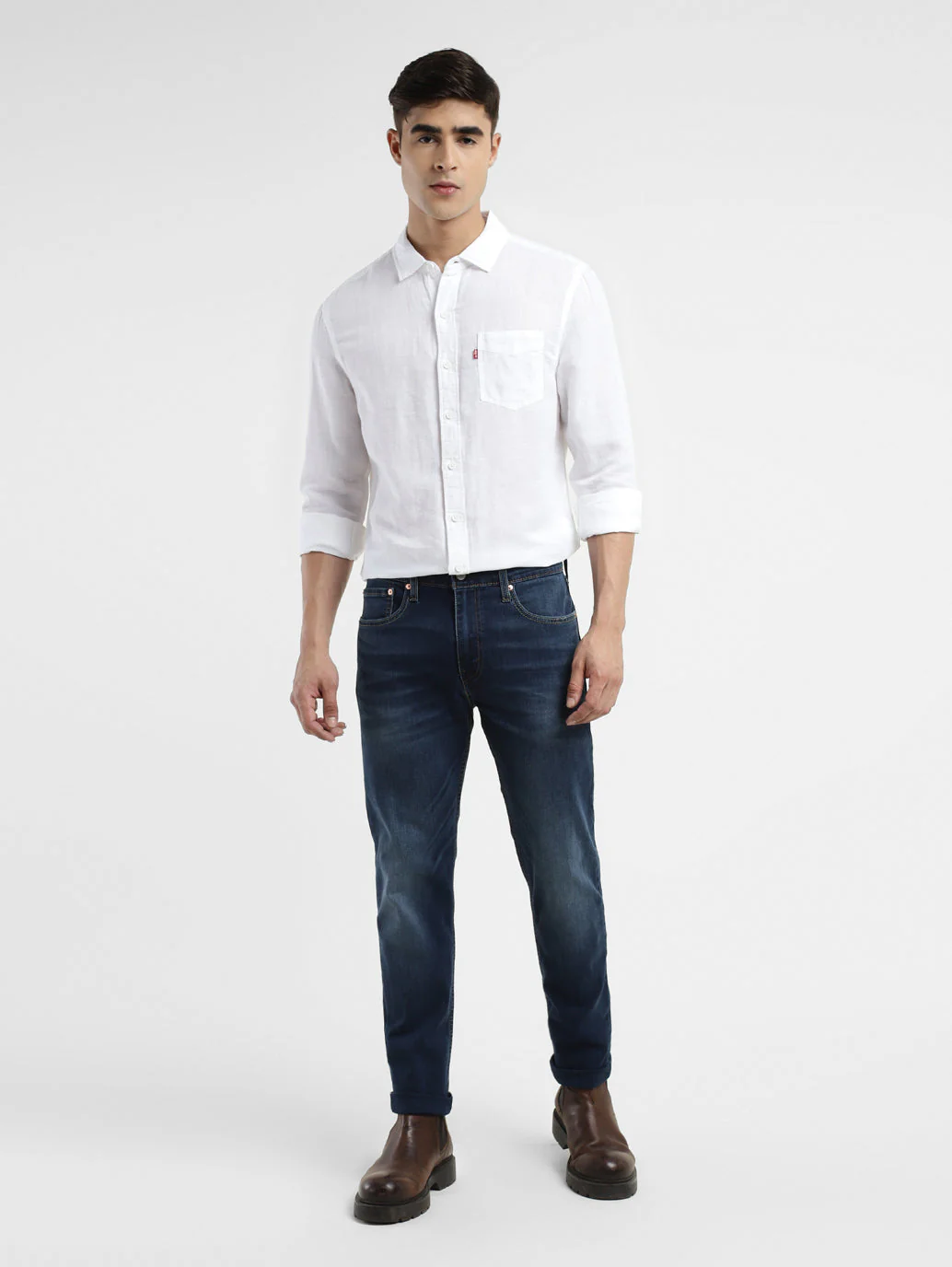 Men's 512 Blue Slim Tapered Fit Mid Rise Jeans - Image 6