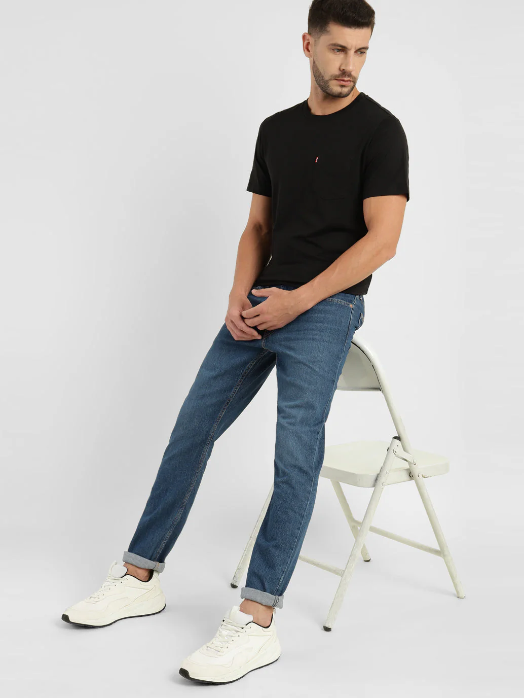 Men's 512 Blue Slim Tapered Fit Mid Rise Jeans - Image 2