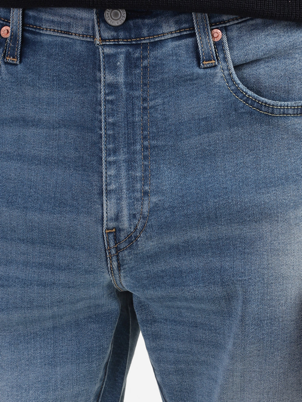 Men's 512 Blue Slim Tapered Fit Mid Rise Jeans - Image 6