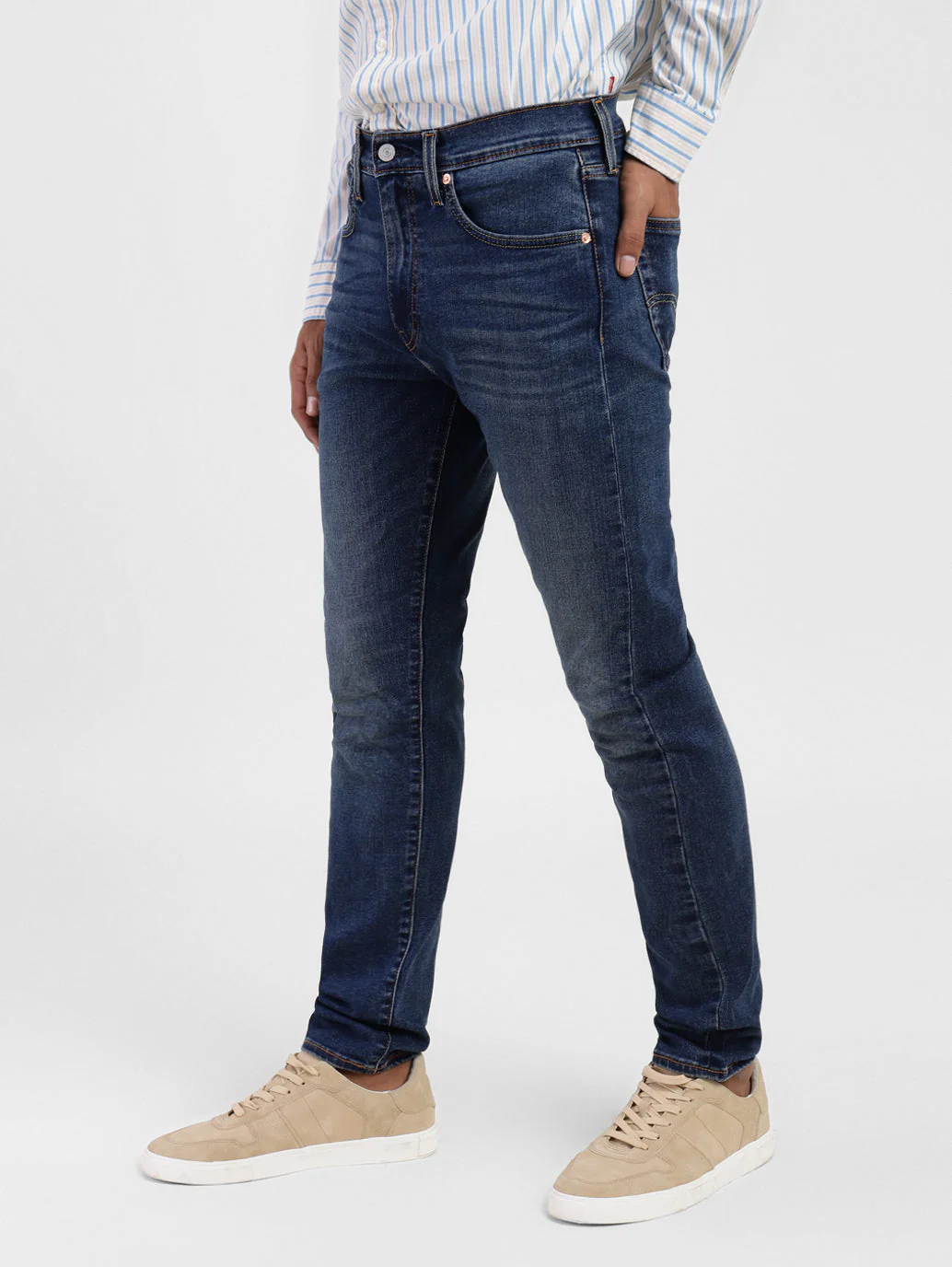 Men's 512 Blue Slim Tapered Fit Mid Rise Jeans - Image 3