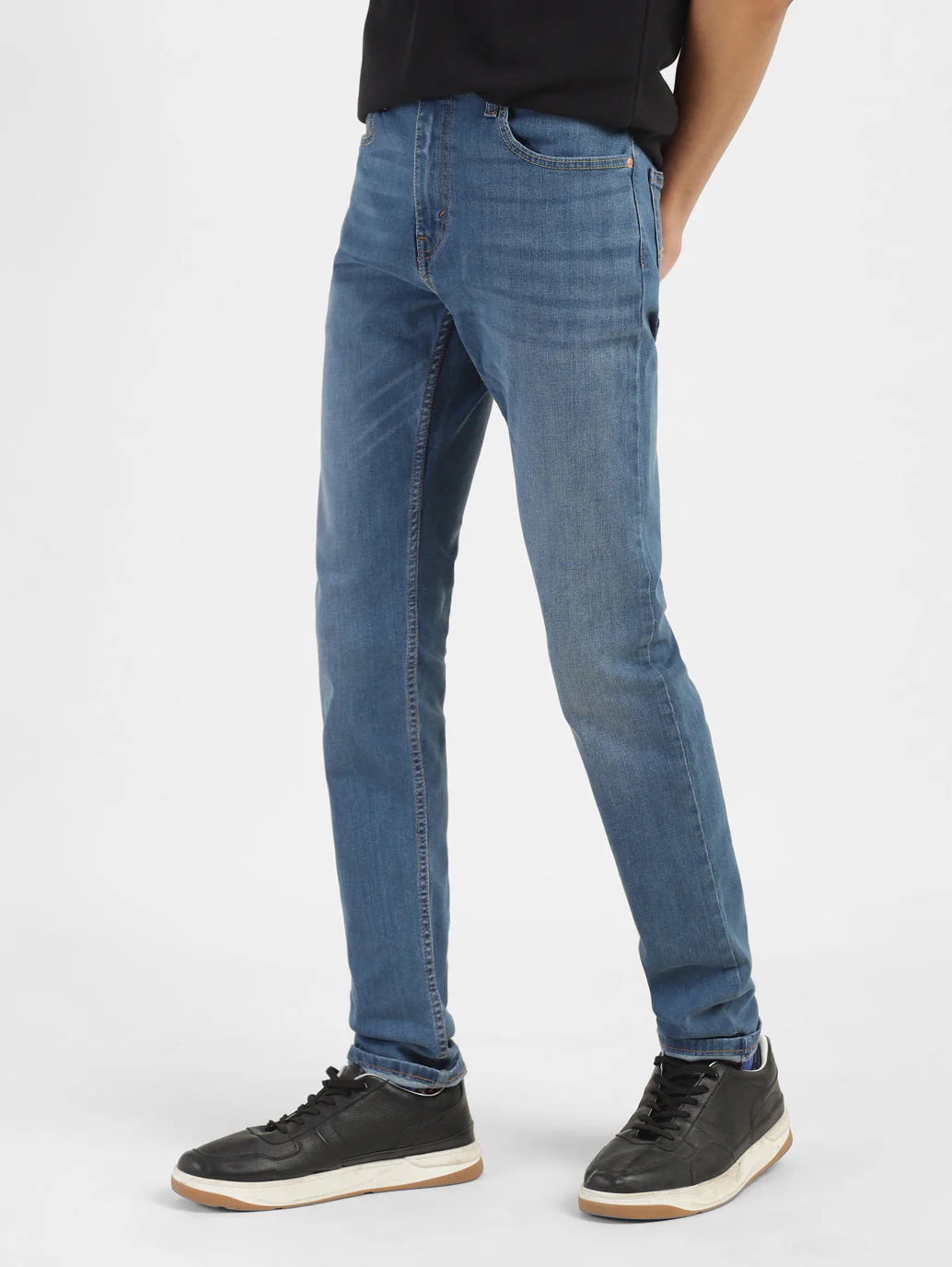 Men's 512 Blue Slim Tapered Fit Mid Rise Jeans - Image 5