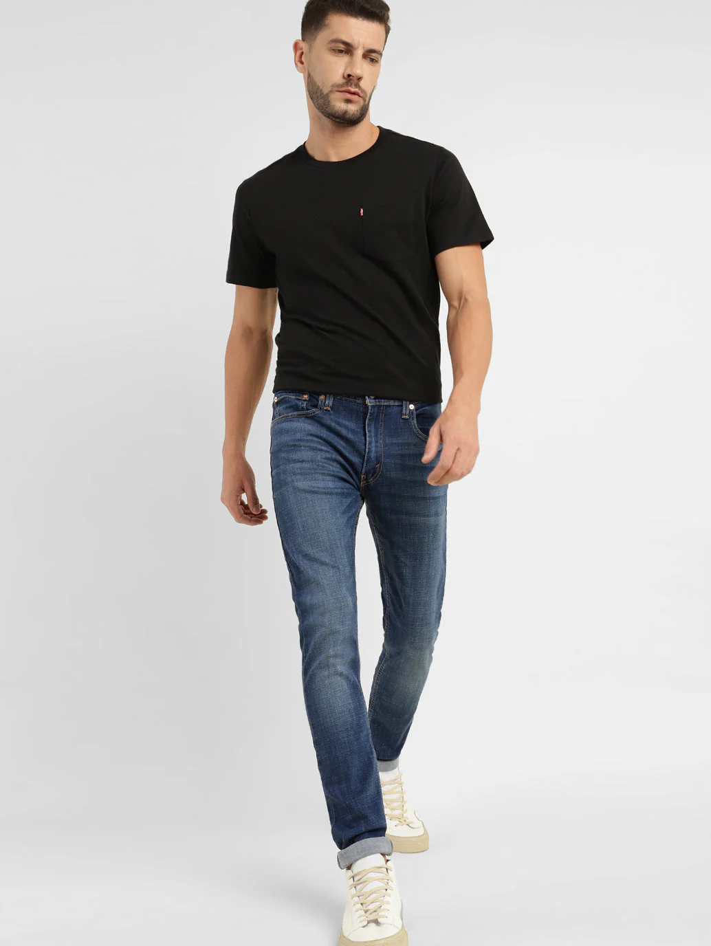 Men's 512 Blue Slim Tapered Fit Mid Rise Jeans - Image 2