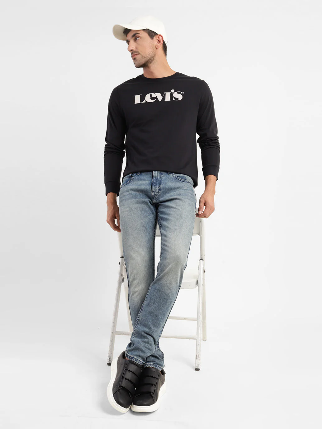 Men's 512 Blue Slim Tapered Fit Mid Rise Jeans
