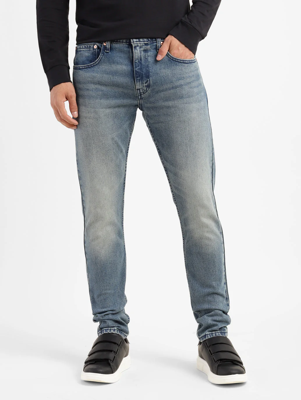 Men's 512 Blue Slim Tapered Fit Mid Rise Jeans - Image 2