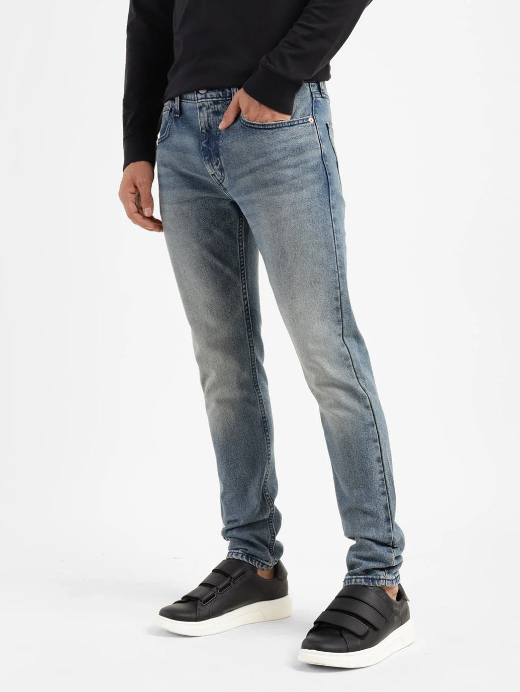 Men's 512 Blue Slim Tapered Fit Mid Rise Jeans - Image 5