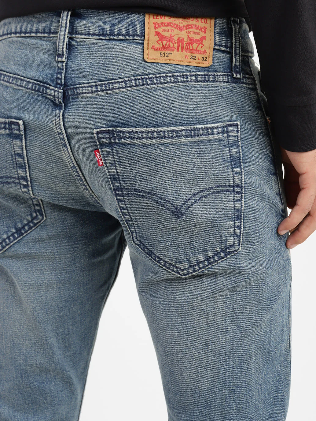 Men's 512 Blue Slim Tapered Fit Mid Rise Jeans - Image 8
