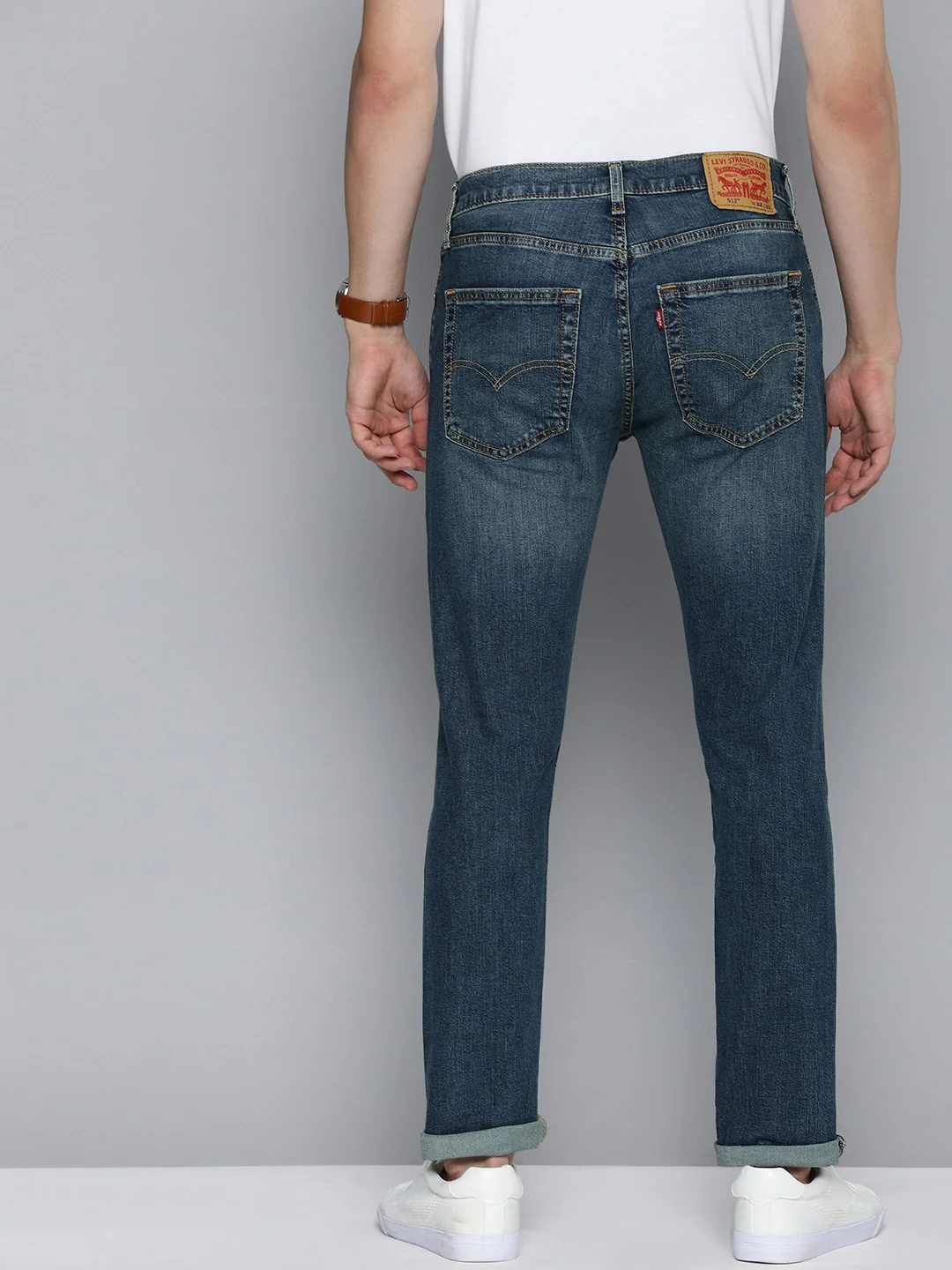Men's 512 Blue Slim Tapered Fit Mid Rise Jeans - Image 2