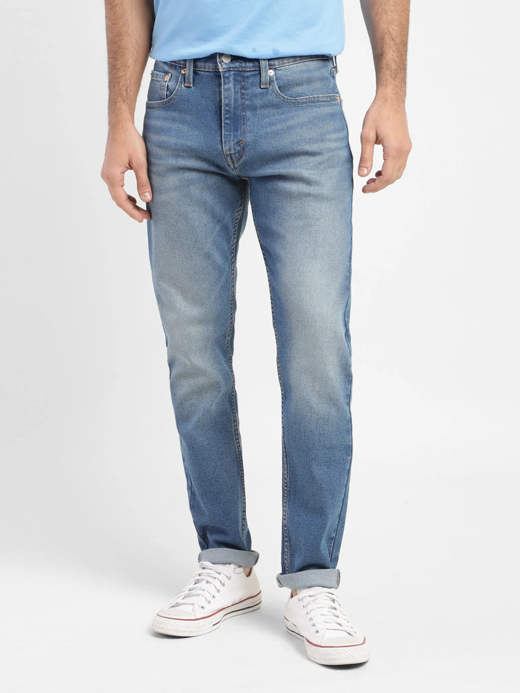 Men's 512 Blue Slim Tapered Fit Mid Rise Jeans - Image 2