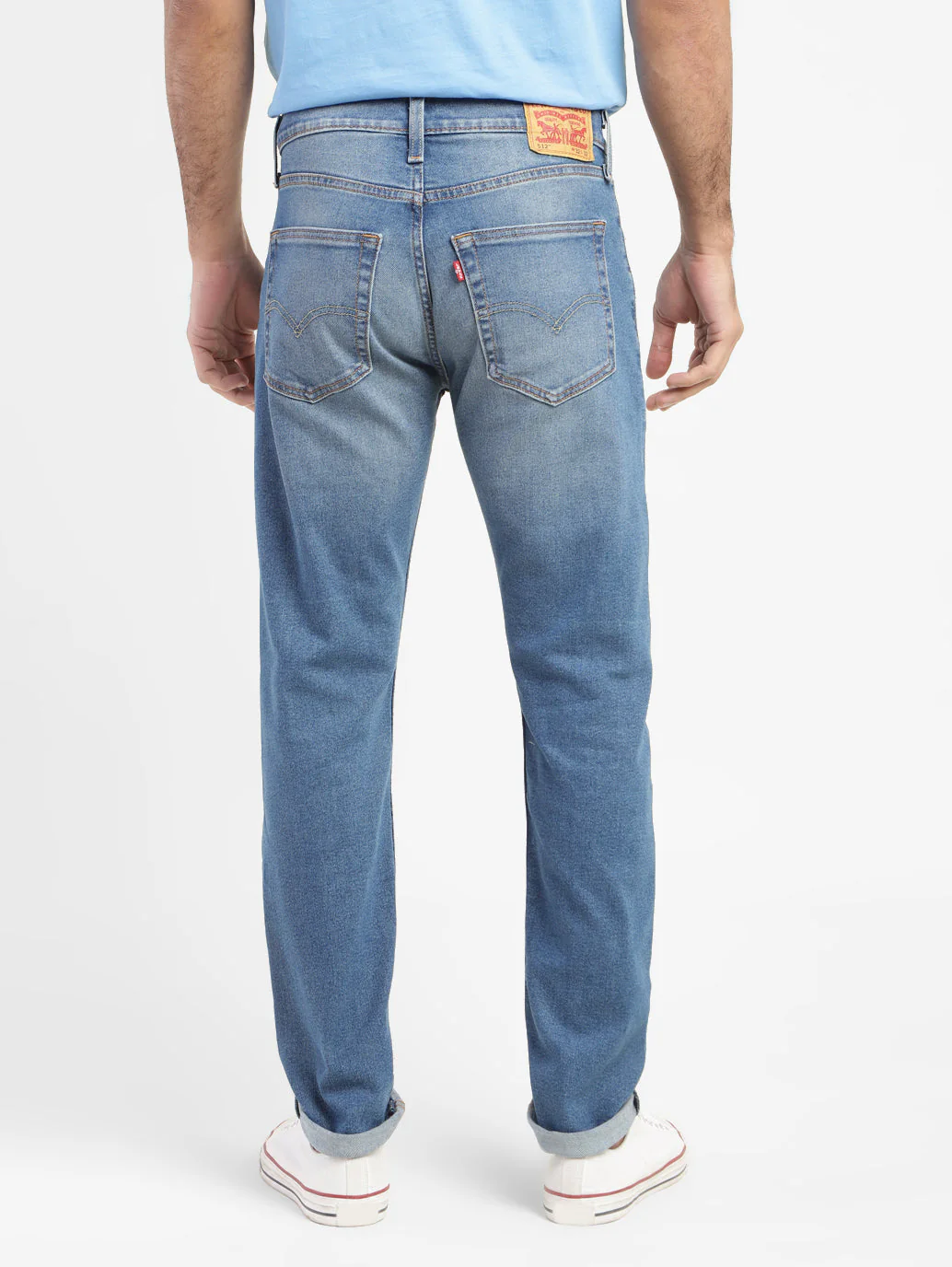 Men's 512 Blue Slim Tapered Fit Mid Rise Jeans - Image 3