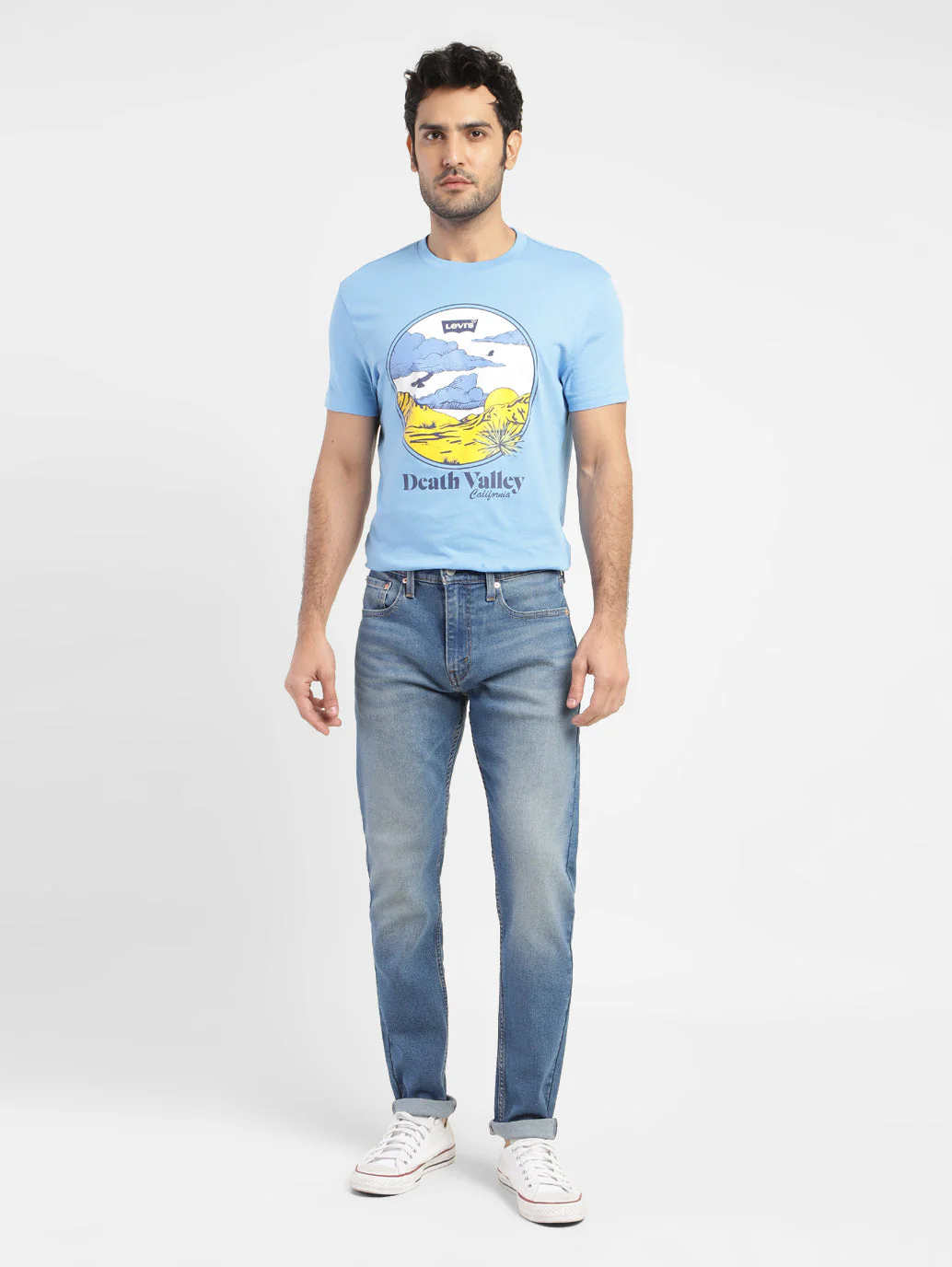 Men's 512 Blue Slim Tapered Fit Mid Rise Jeans - Image 8