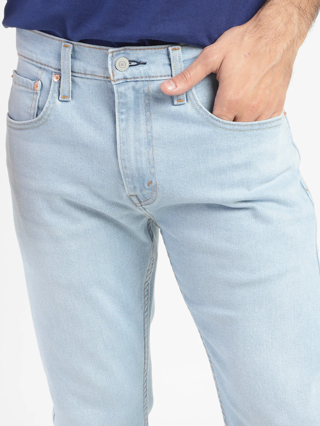 Men's 512 Blue Slim Tapered Fit Mid Rise Jeans - Image 6