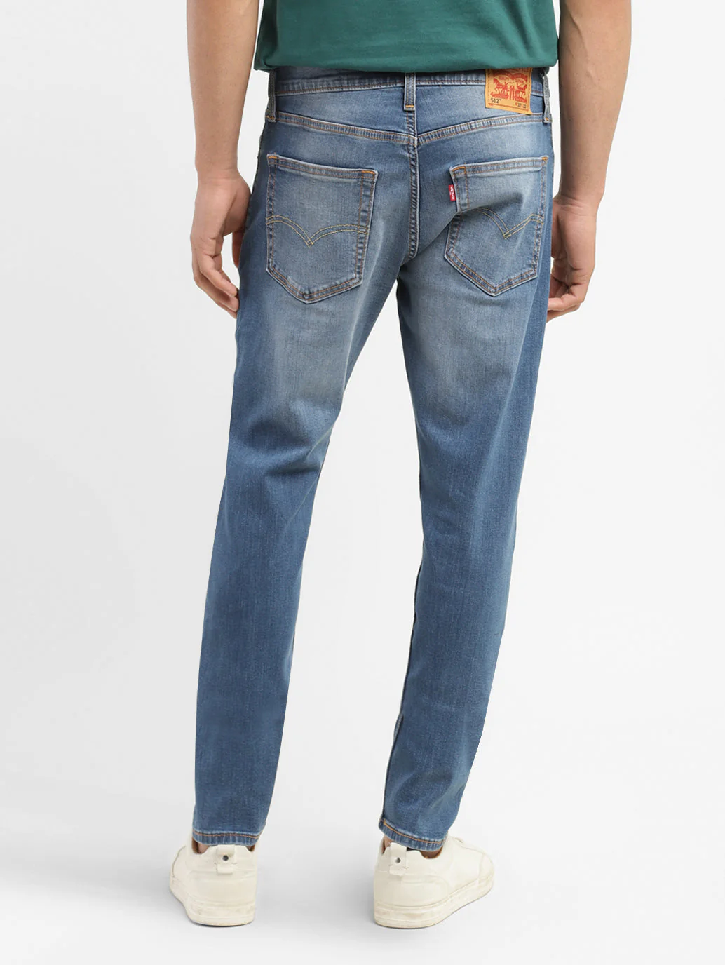 Men's 512 Blue Slim Tapered Fit Mid Rise Jeans - Image 5