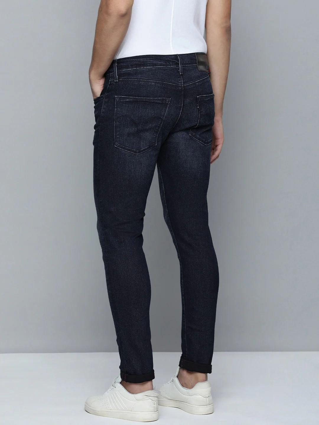 Men's Redloop 512 Blue Slim Tapered Fit Mid Rise Jeans - Image 3