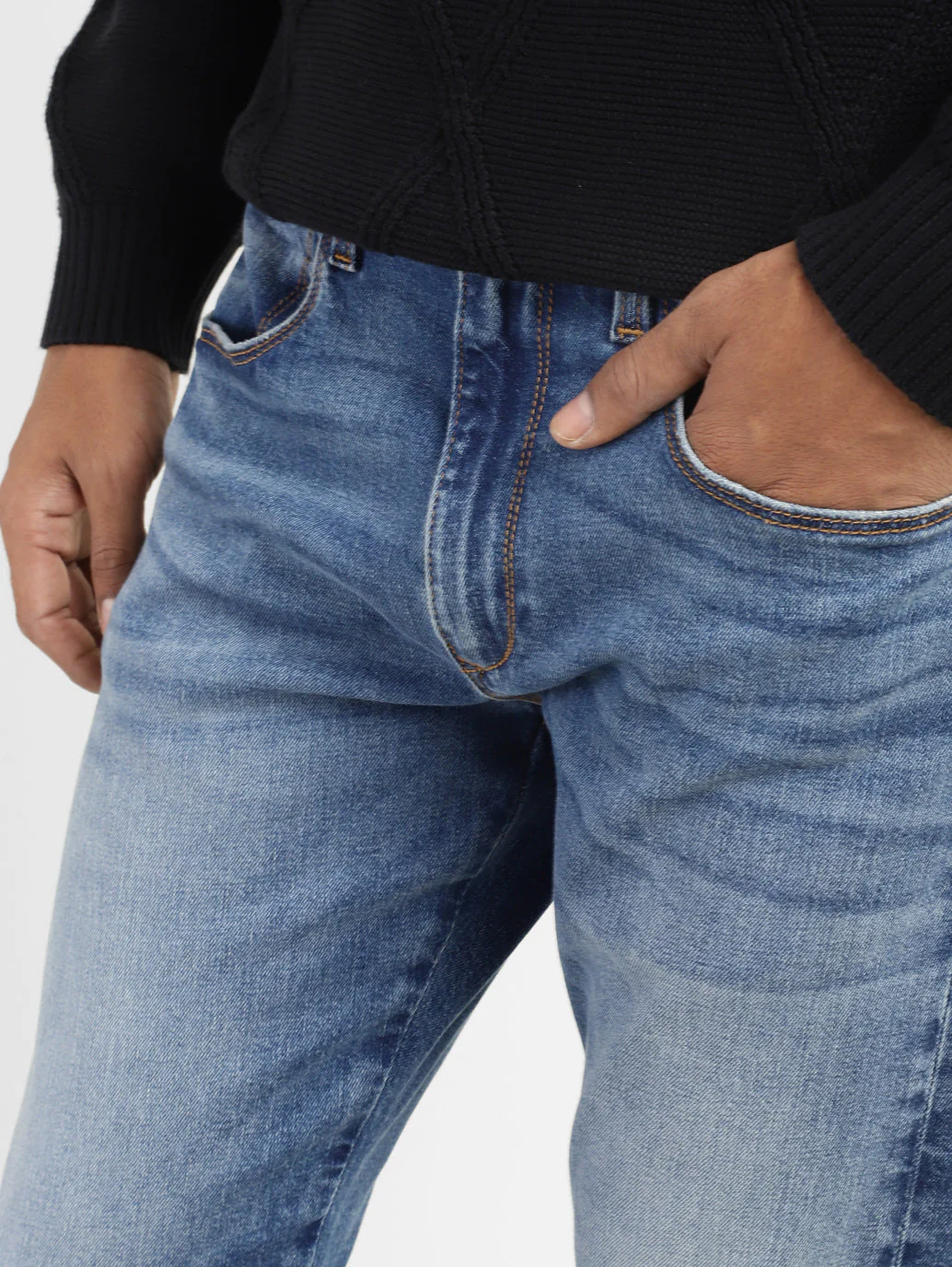 Men's 512 Blue Slim Tapered Fit Mid Rise Jeans - Image 6