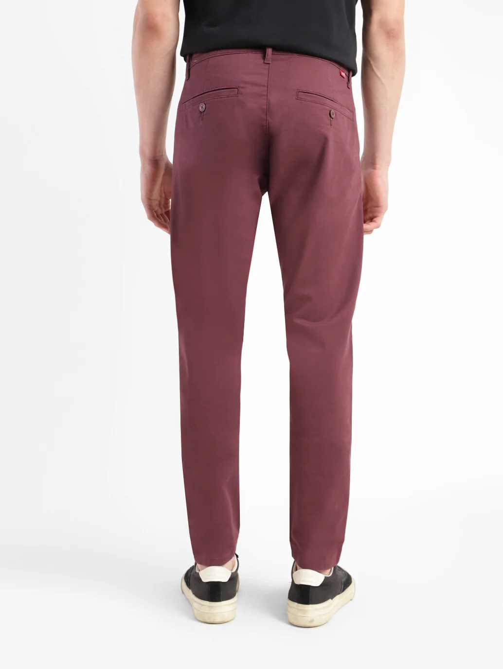 Men's 512 Maroon Slim Tapered Fit Chinos - Image 3
